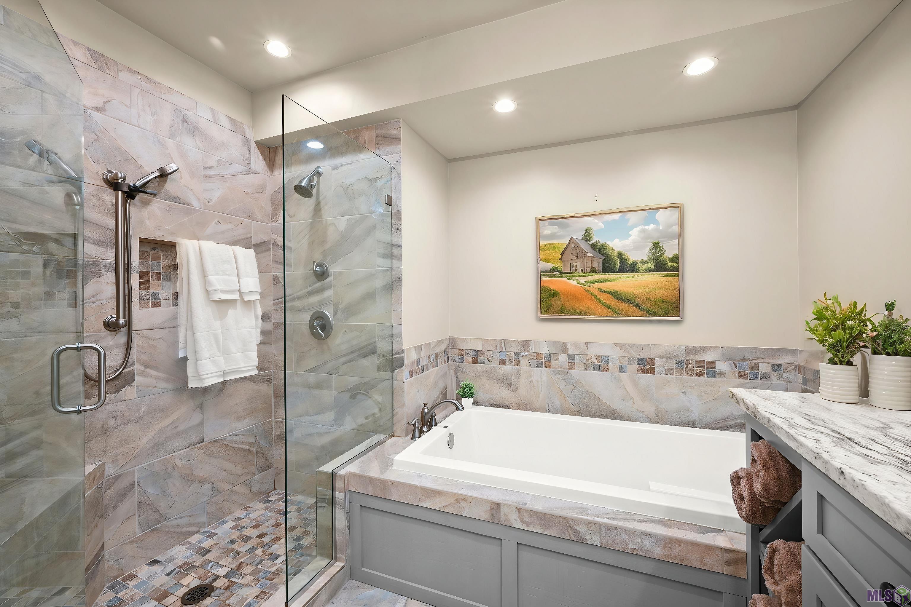 8533 Briarwood Place Baton Rouge, LA 70809 - Photo 12 of 30 Virtually Staged Primary Bath