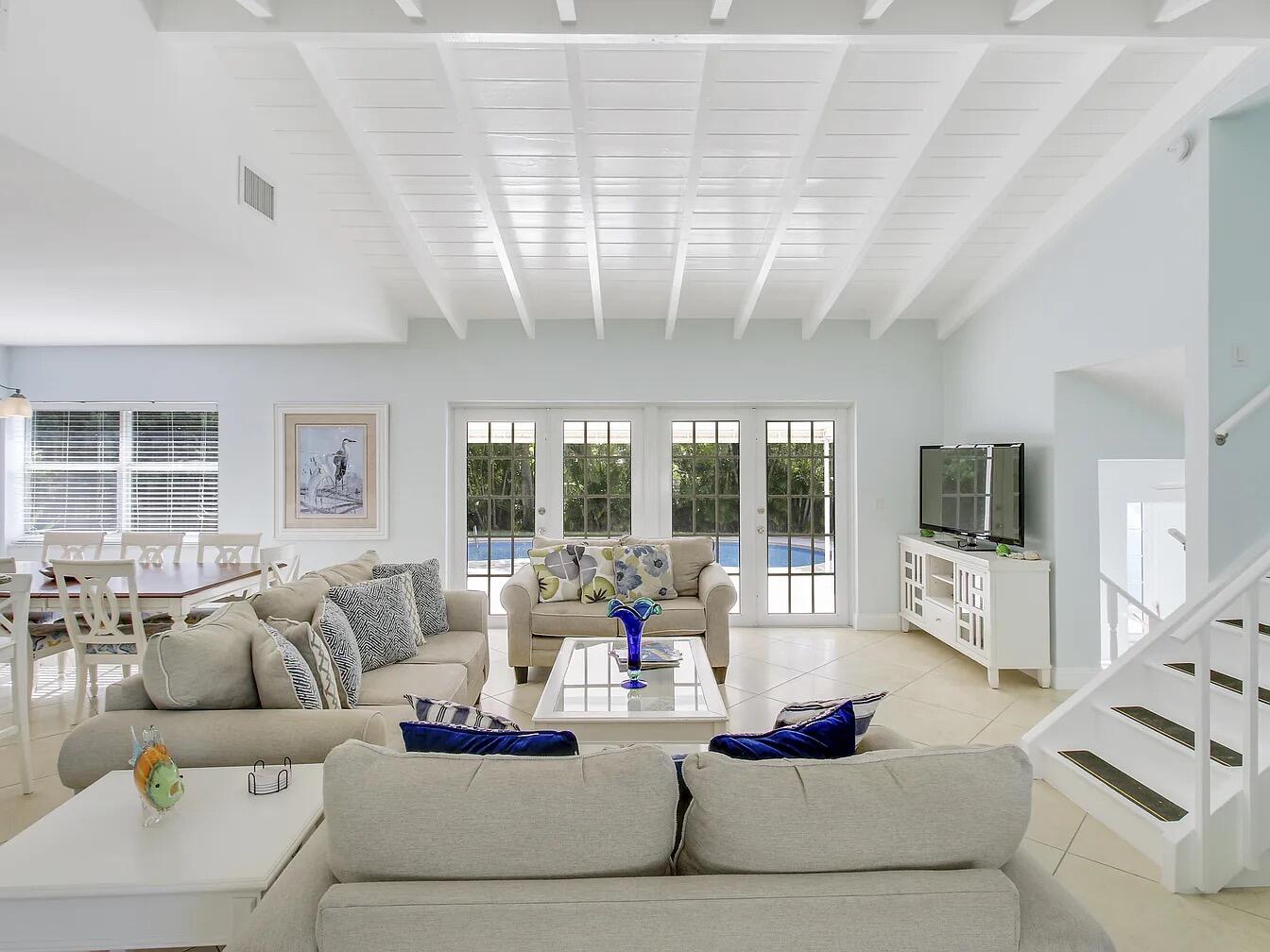 1310 Manor Drive Singer Island, FL 33404 - Photo 4 of 25 a living room with furniture and a flat screen tv