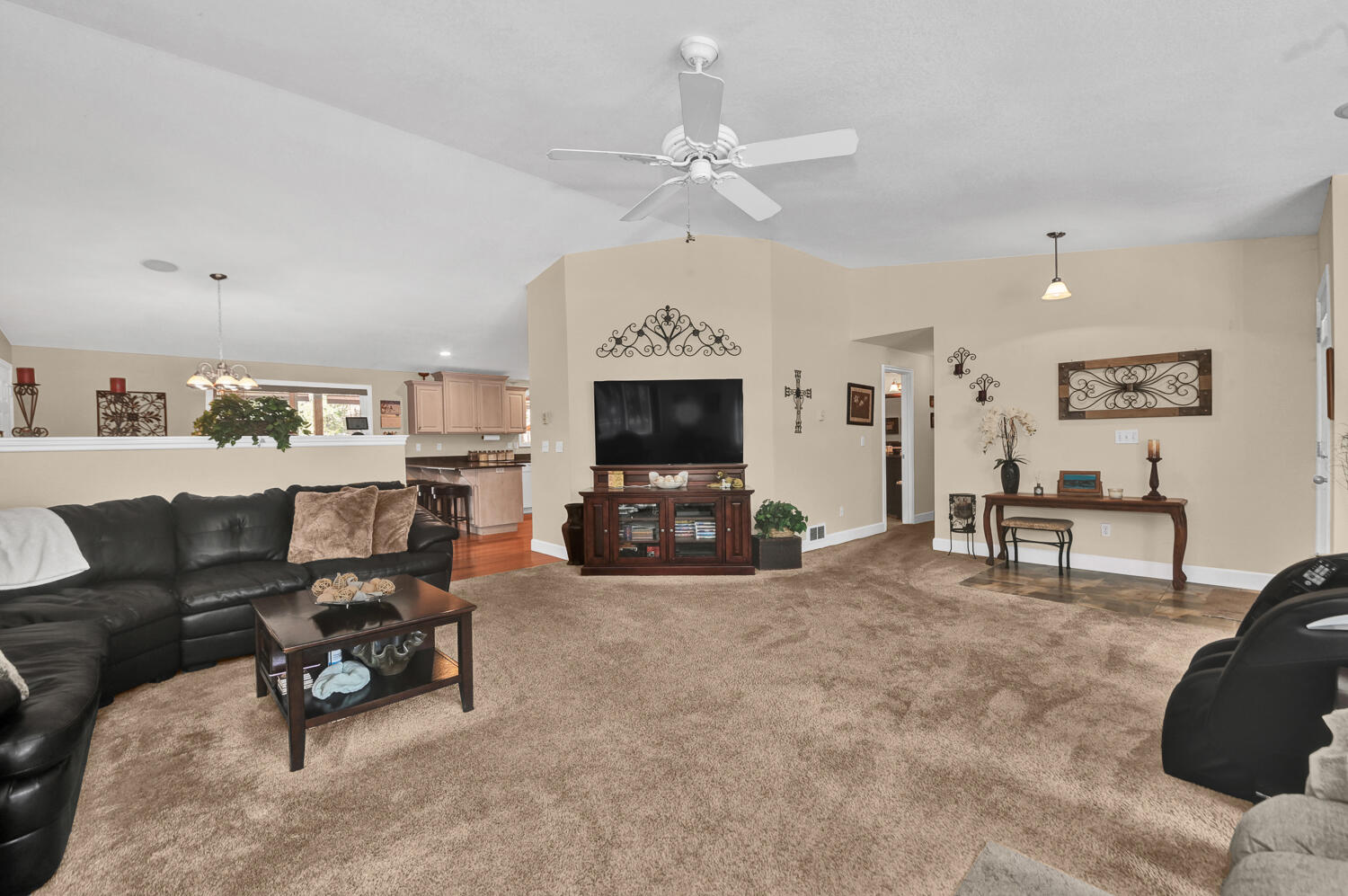 14840 Laurel Road La Pine, OR 97739 - Photo 6 of 32 a living room with furniture and a fireplace