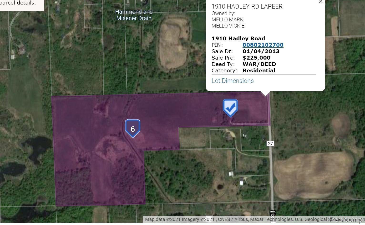1910 Hadley Road Lapeer, MI 48446 - Photo 41 of 44 1910 approx lot lines.JPG