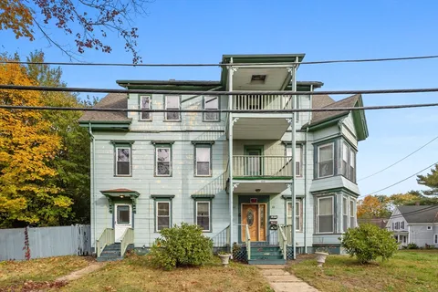 a view of a building with a window