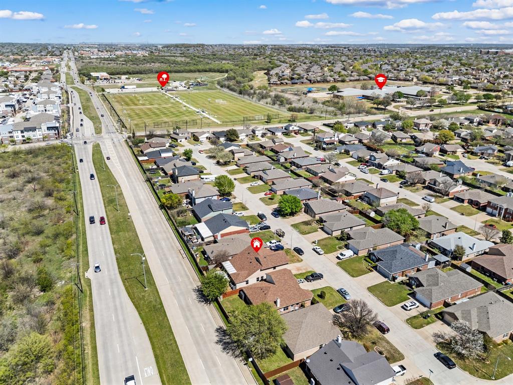 8713 Granite Path Fort Worth, TX 76244 - Photo 40 of 40 Aerial view highlighting proximity to parks, fields, and surrounding neighborhood.