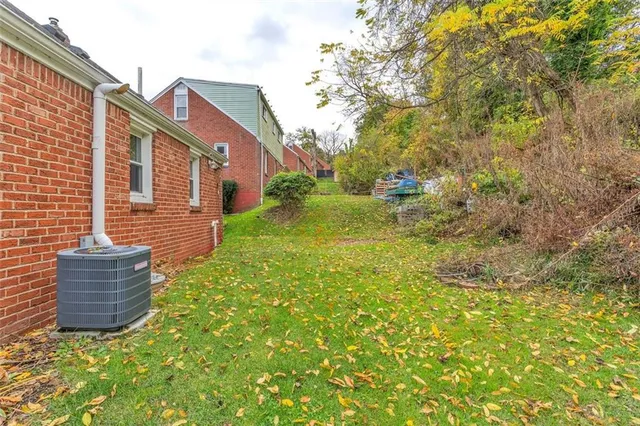 a view of house with backyard