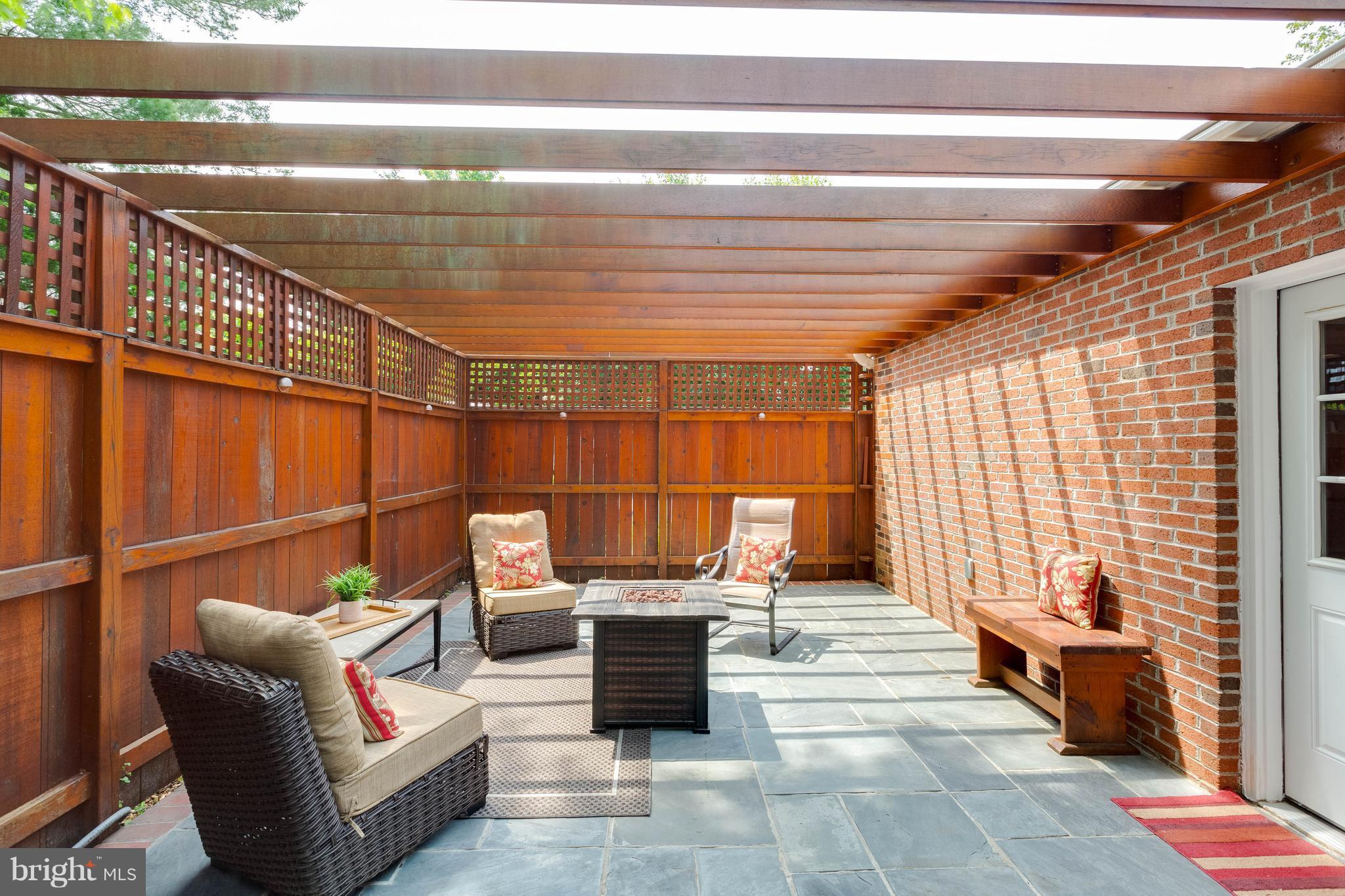 8103 St David Court Springfield, VA 22153 - Photo 24 of 30 Slate Patio Under Trellis
