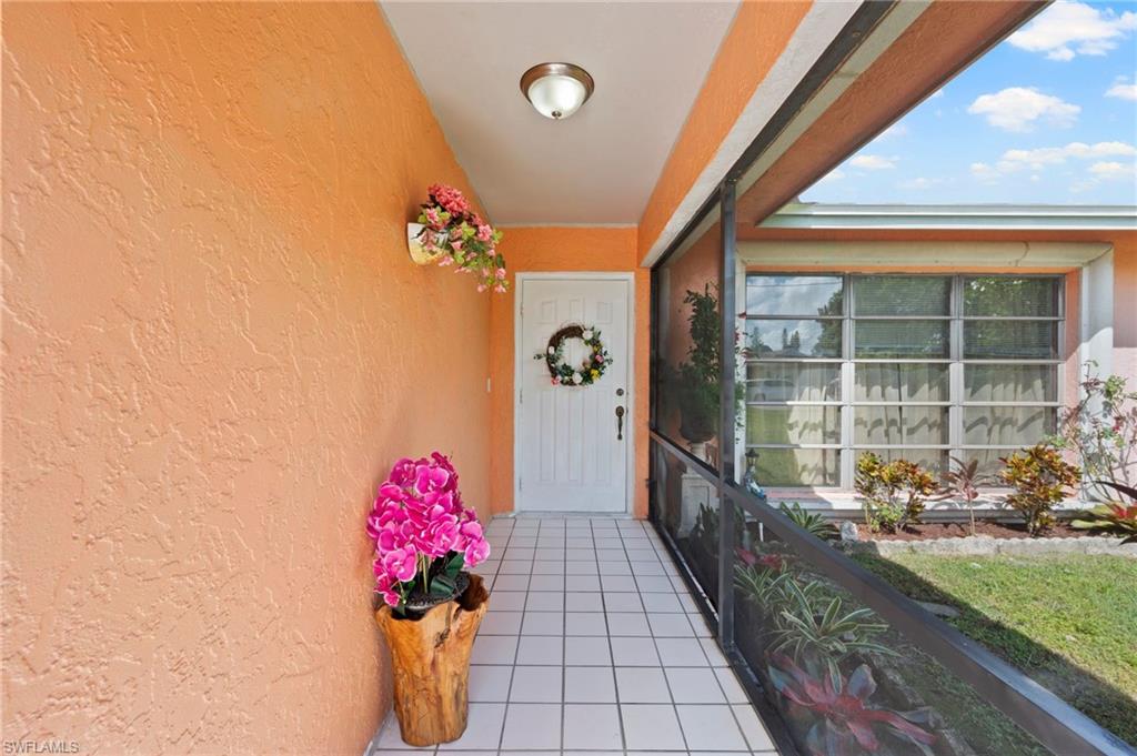 Screened front entry