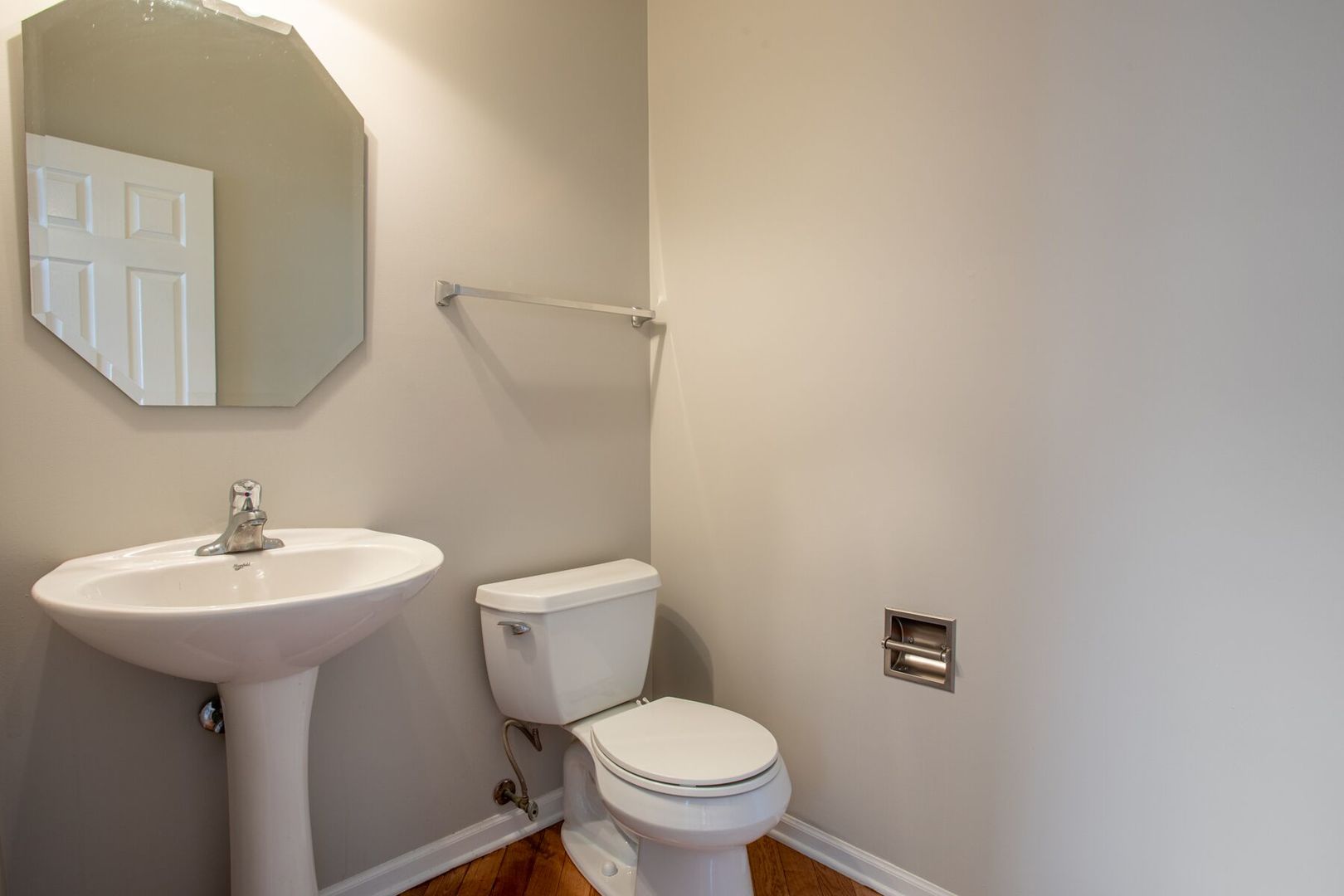4125 Bethlehem Road Aurora, IL 60504 - Photo 15 of 19 a bathroom with a toilet sink and mirror