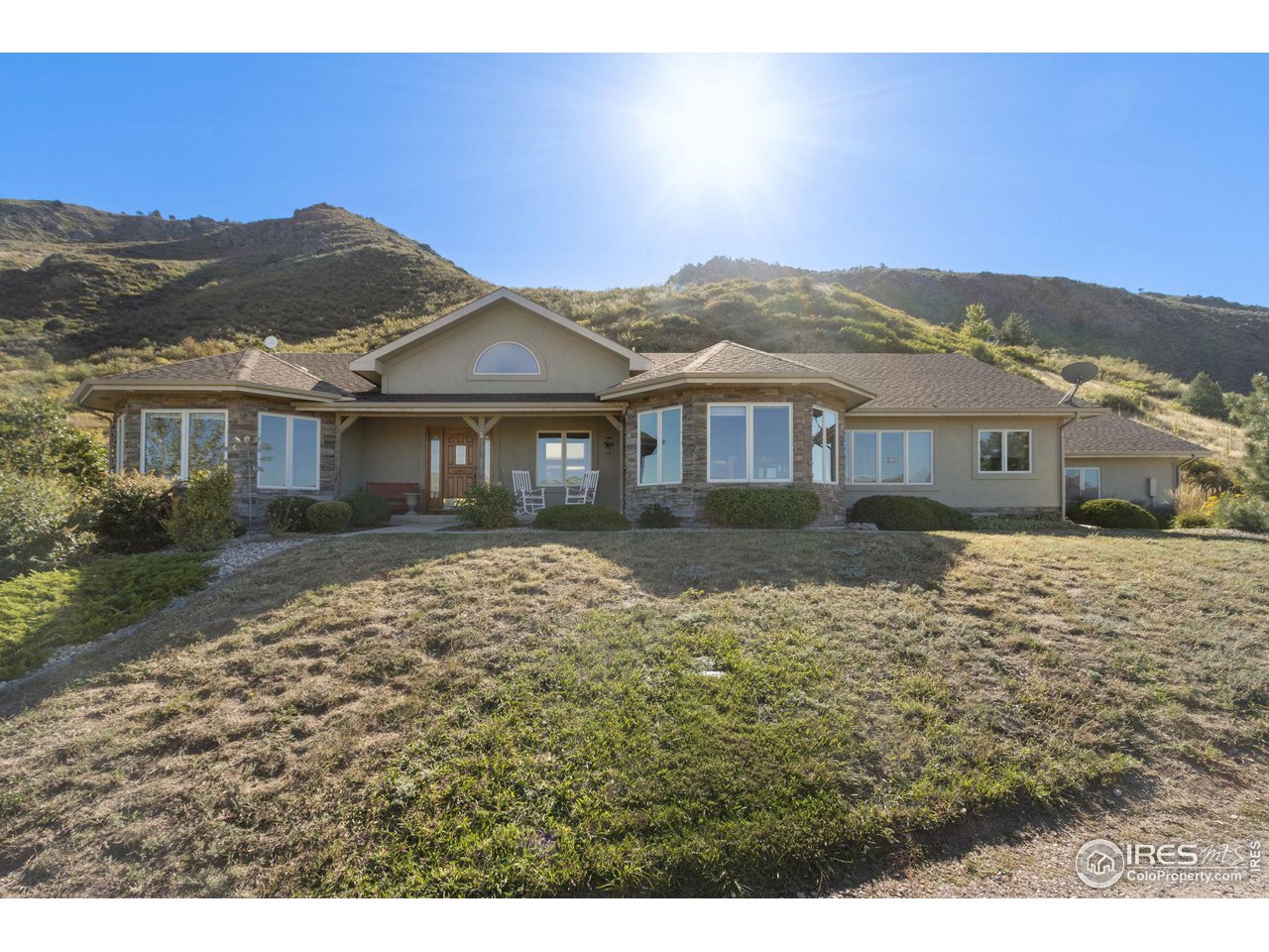 Front porch perfect for mountain living.