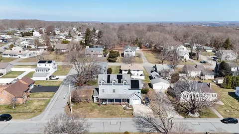 an aerial view of multiple house