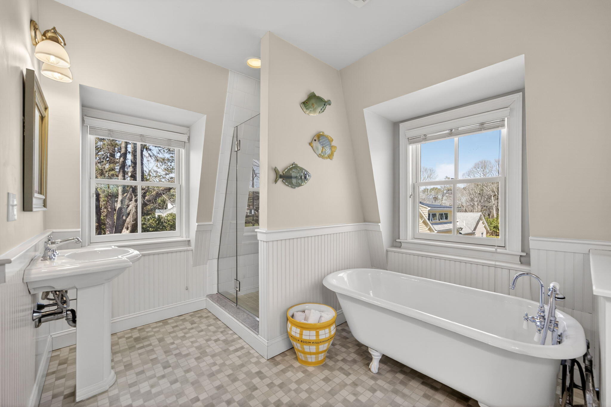 474 Davisville Road East Falmouth, MA 02536 - Photo 35 of 66 a bathroom with a tub a sink and a window