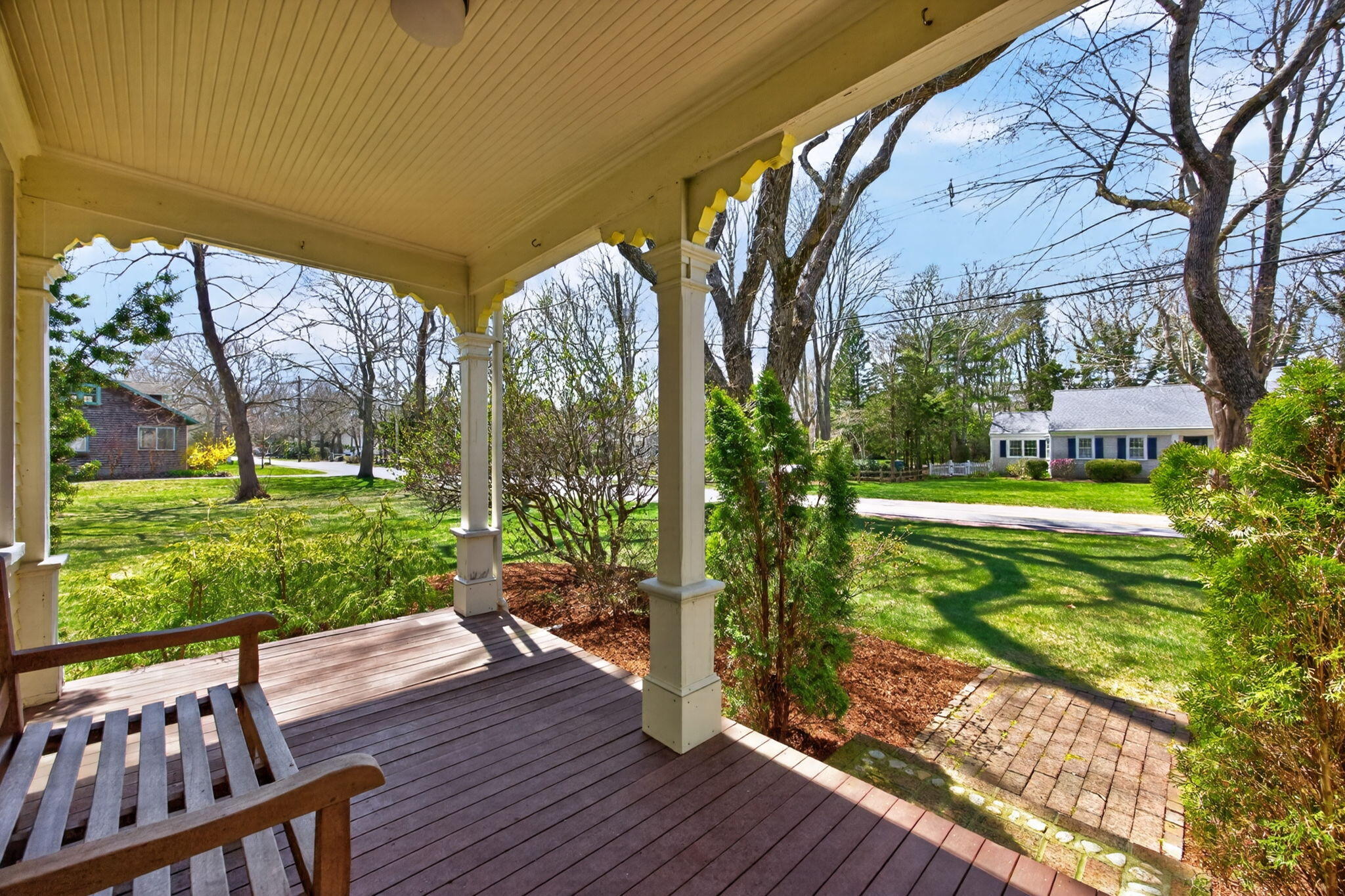 474 Davisville Road East Falmouth, MA 02536 - Photo 4 of 66 a view of a porch with furniture and garden