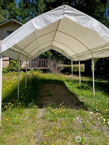a house view with a garden space