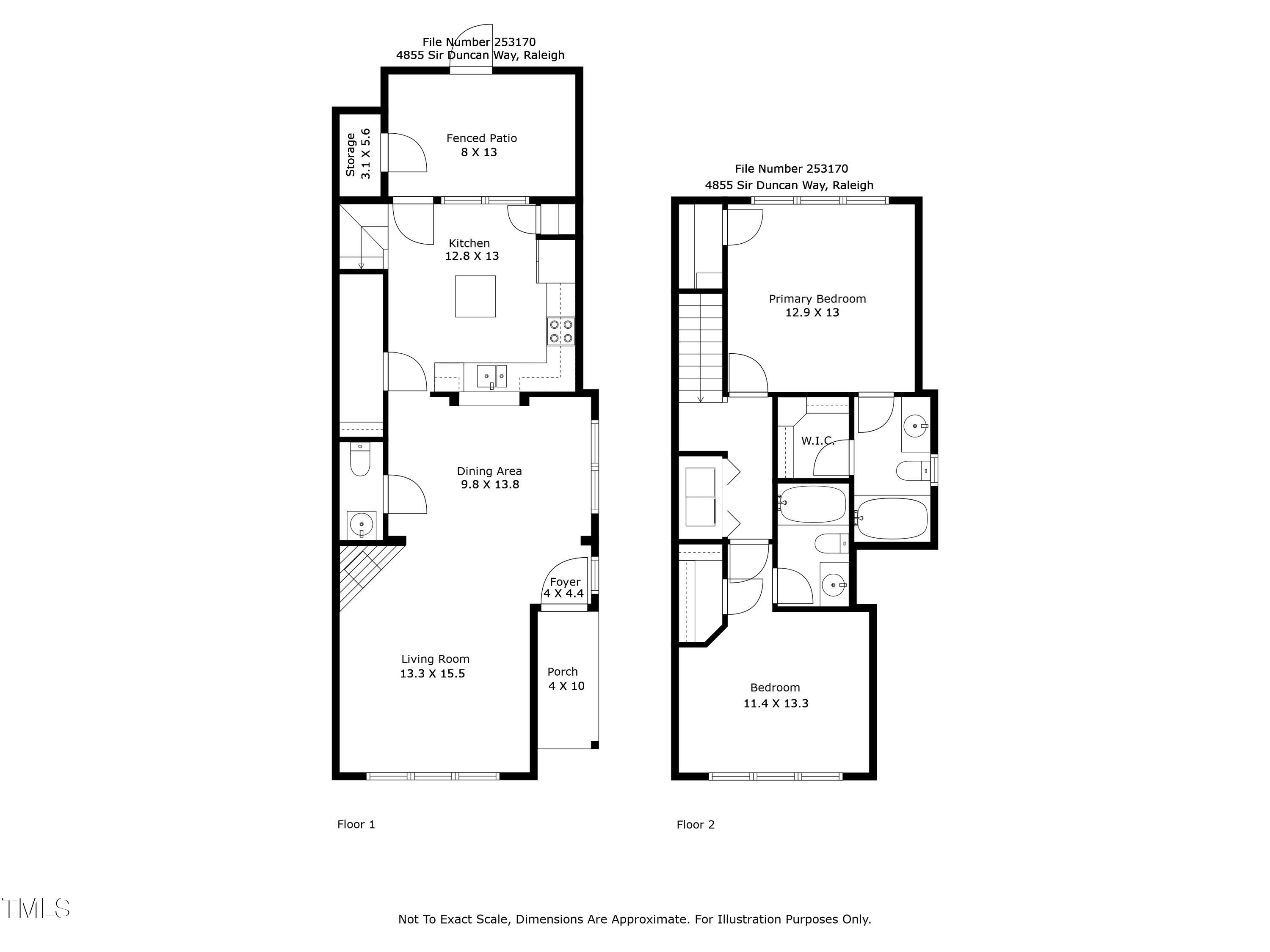 4855 Sir Duncan Way Raleigh, NC 27612 - Photo 33 of 33 253170 floorplan