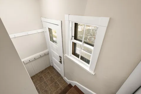 a view of an entryway with staircase