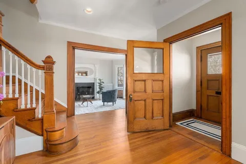 a view of livingroom with furniture and wooden floor