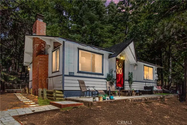 a view of street with large trees