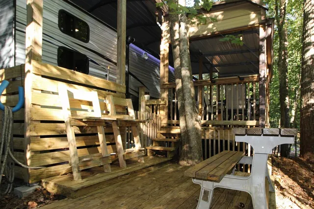 a view of outdoor space with seating area
