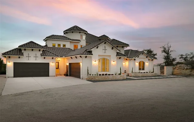 front view of a house with a street