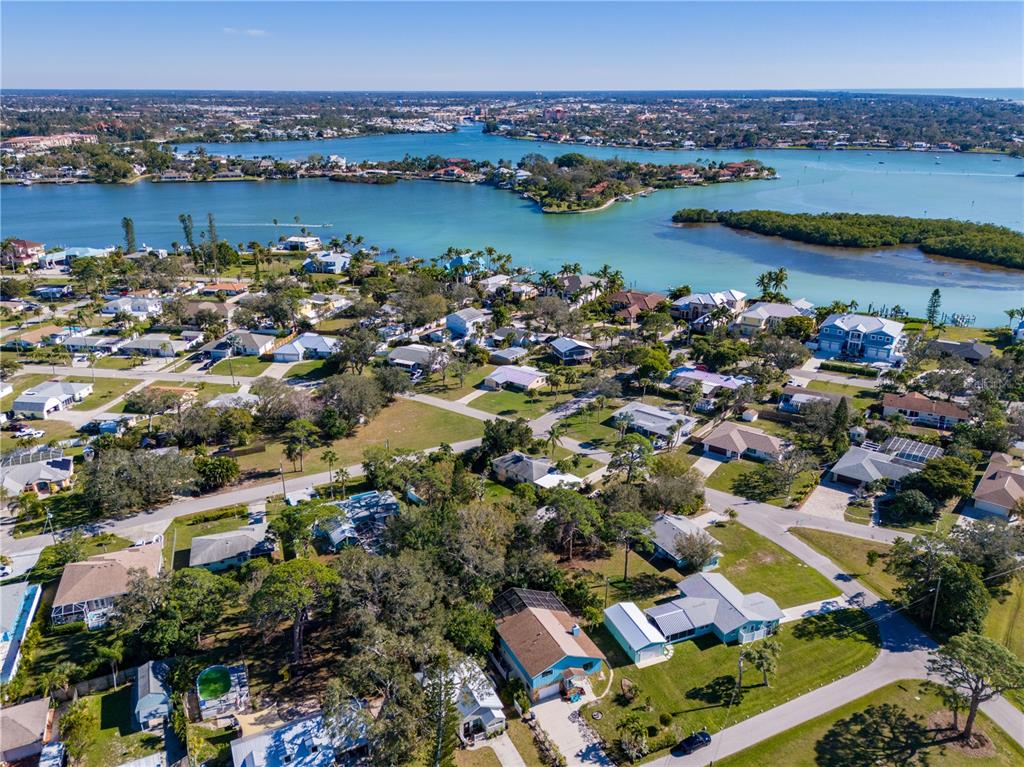 521 Pameto Road Nokomis, FL 34275 - Photo 30 of 41 an aerial view of ocean and residential houses with outdoor space