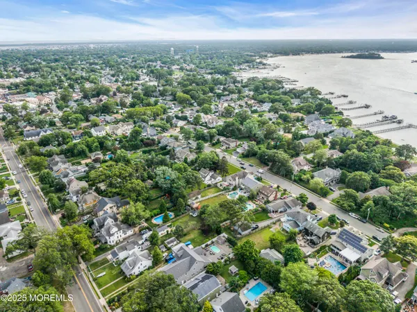 a view of a city with an ocean