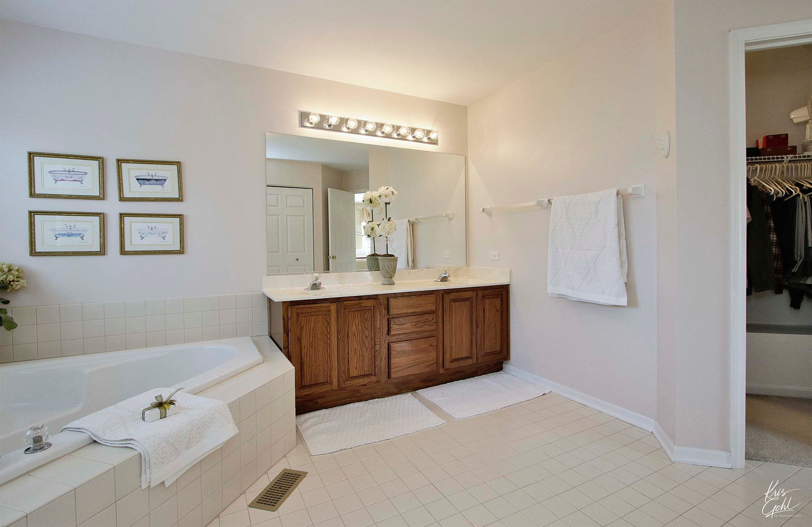 515 Capital Lane Gurnee, IL 60031 - Photo 18 of 32 a spacious bathroom with a tub sink and mirror