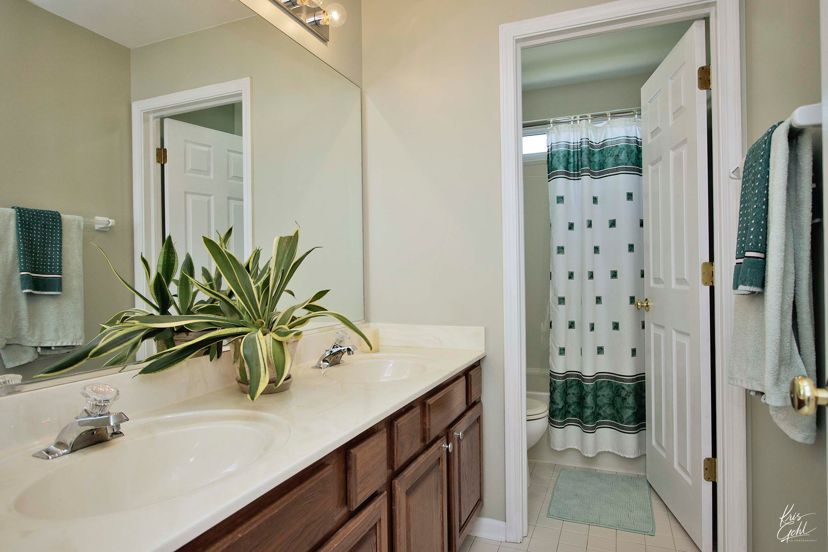515 Capital Lane Gurnee, IL 60031 - Photo 23 of 32 a bathroom with a sink a mirror and a shower