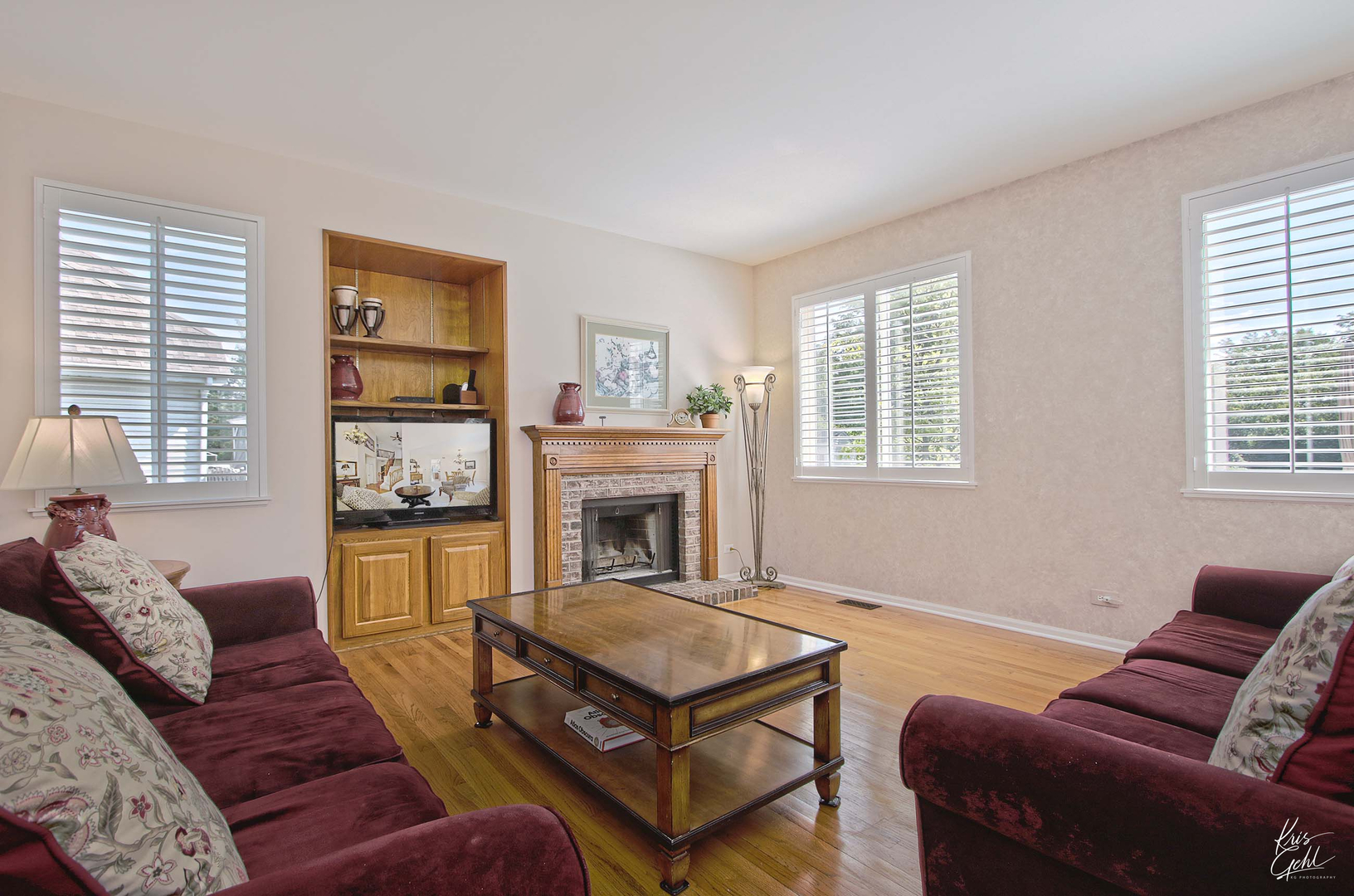 515 Capital Lane Gurnee, IL 60031 - Photo 10 of 32 a living room with furniture a flat screen tv and a fireplace