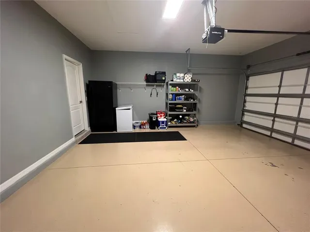 a living room with a large window