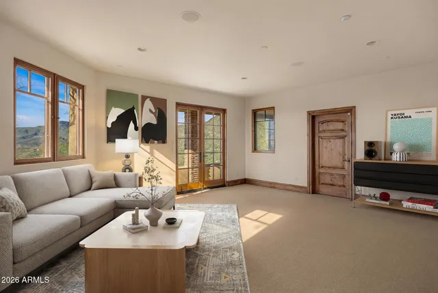 a view of a city with a building in the background