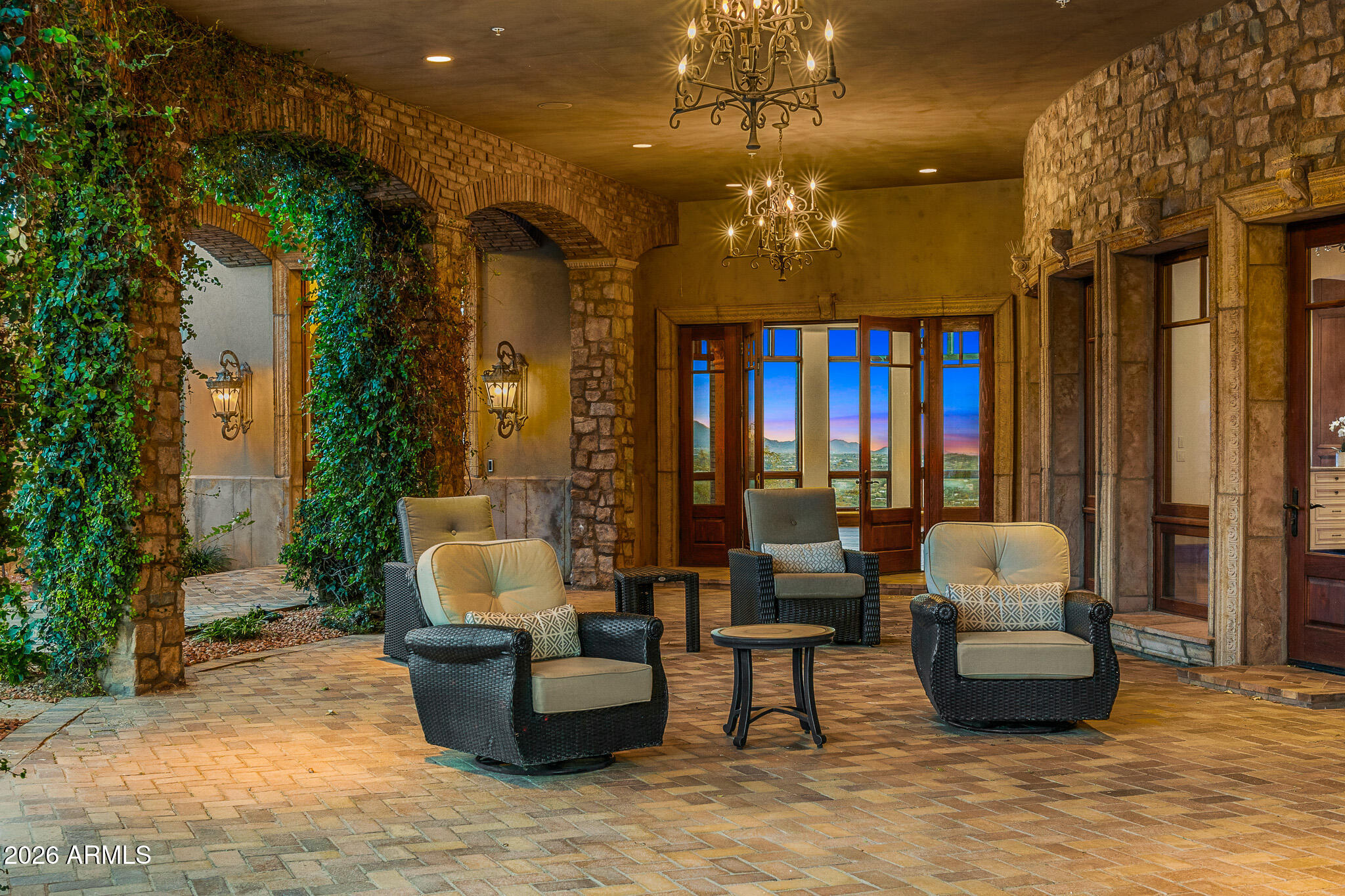 42820 North Fleming Springs Road Cave Creek, AZ 85331 - Photo 71 of 88 74outdoor lounge_twilight