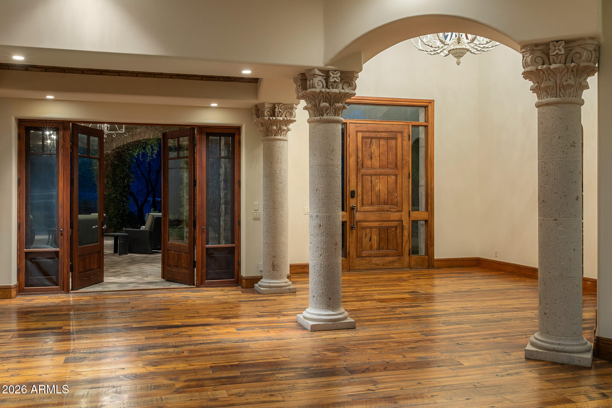 42820 North Fleming Springs Road Cave Creek, AZ 85331 - Photo 72 of 88 75foyer great room_twilight