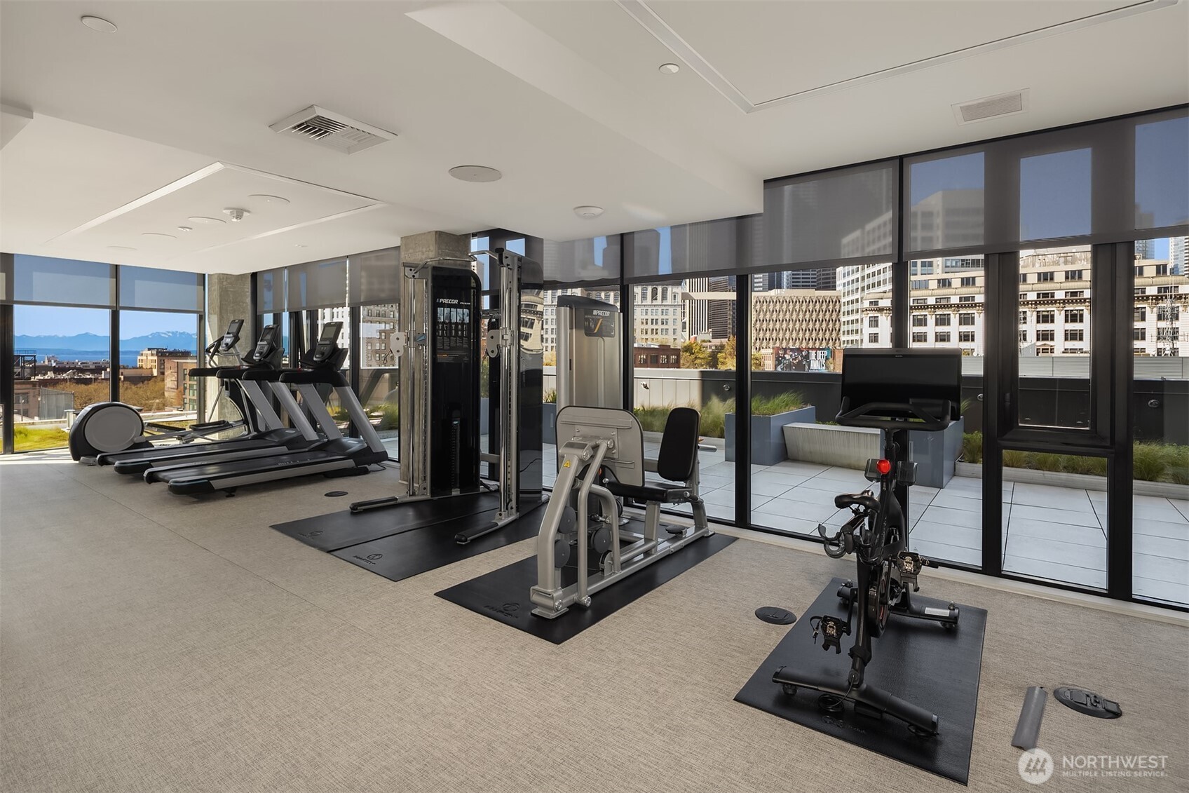 450 South Main Street, Unit 618 Seattle, WA 98104 - Photo 22 of 40 a view of a room with gym equipment