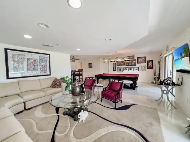 a living room with furniture and a couch