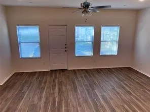 a kitchen with a stove and a microwave