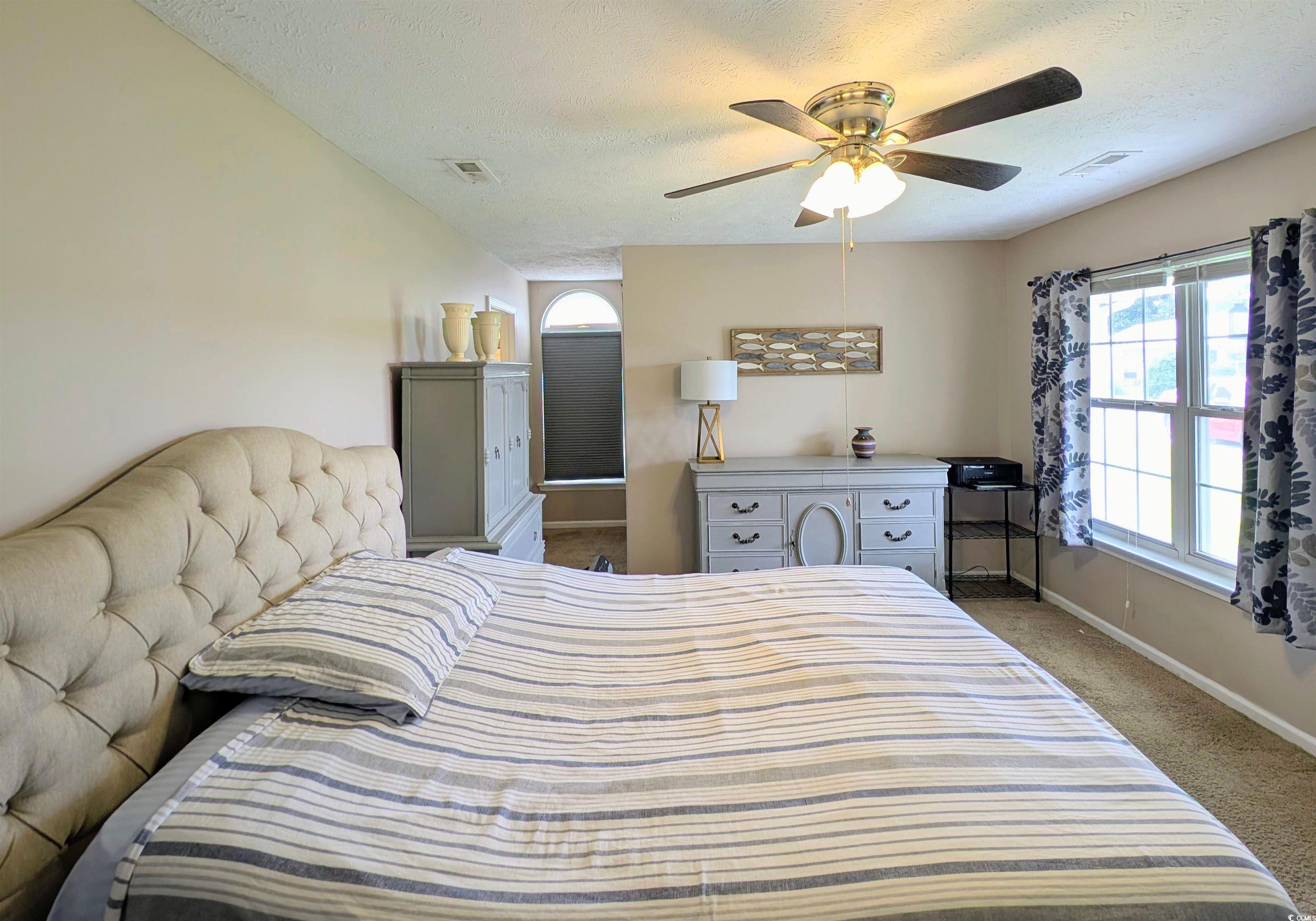 1013 Autumn Drive Murrells Inlet, SC 29576 - Photo 21 of 36 Bedroom featuring carpet and ceiling fan with attached full bath and walk-in closet