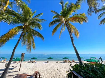 a view of a ocean with an outdoor space