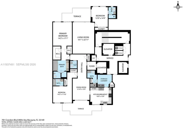 $4,100,000 | 781 Crandon Boulevard, Unit 804, Key Biscayne, FL 33149