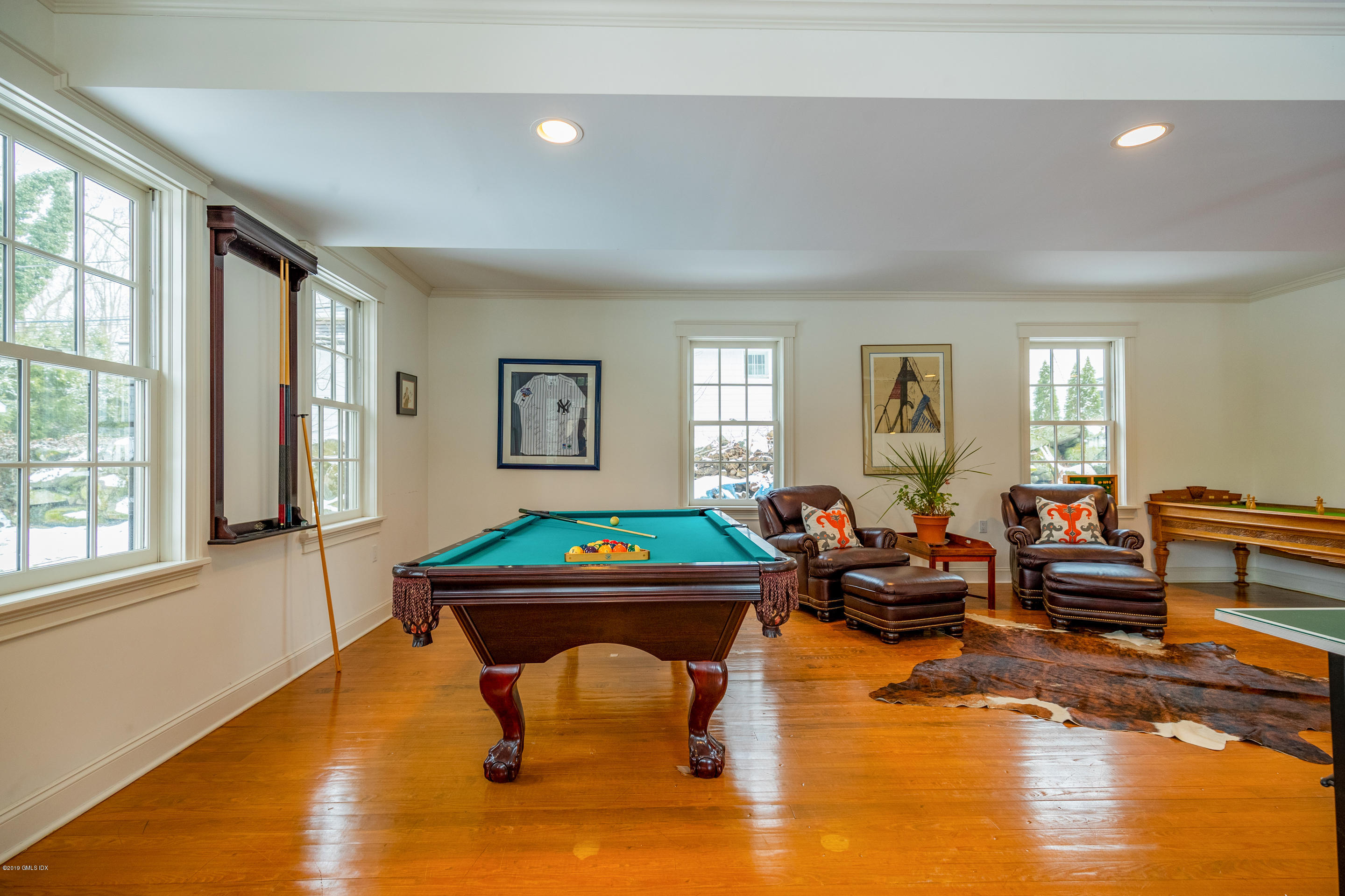7 Brookside Park Greenwich, CT 06831 - Photo 45 of 52 a living room with furniture and a pool table