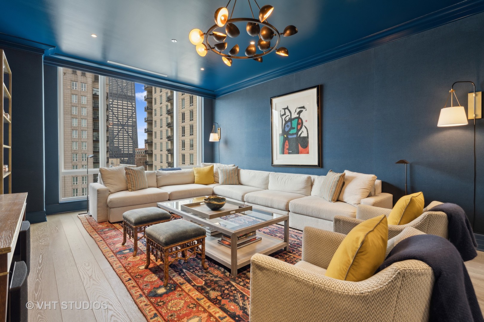 9 West Walton Street, Unit 1901 Chicago, IL 60610 - Photo 20 of 64 a living room with furniture and a large window