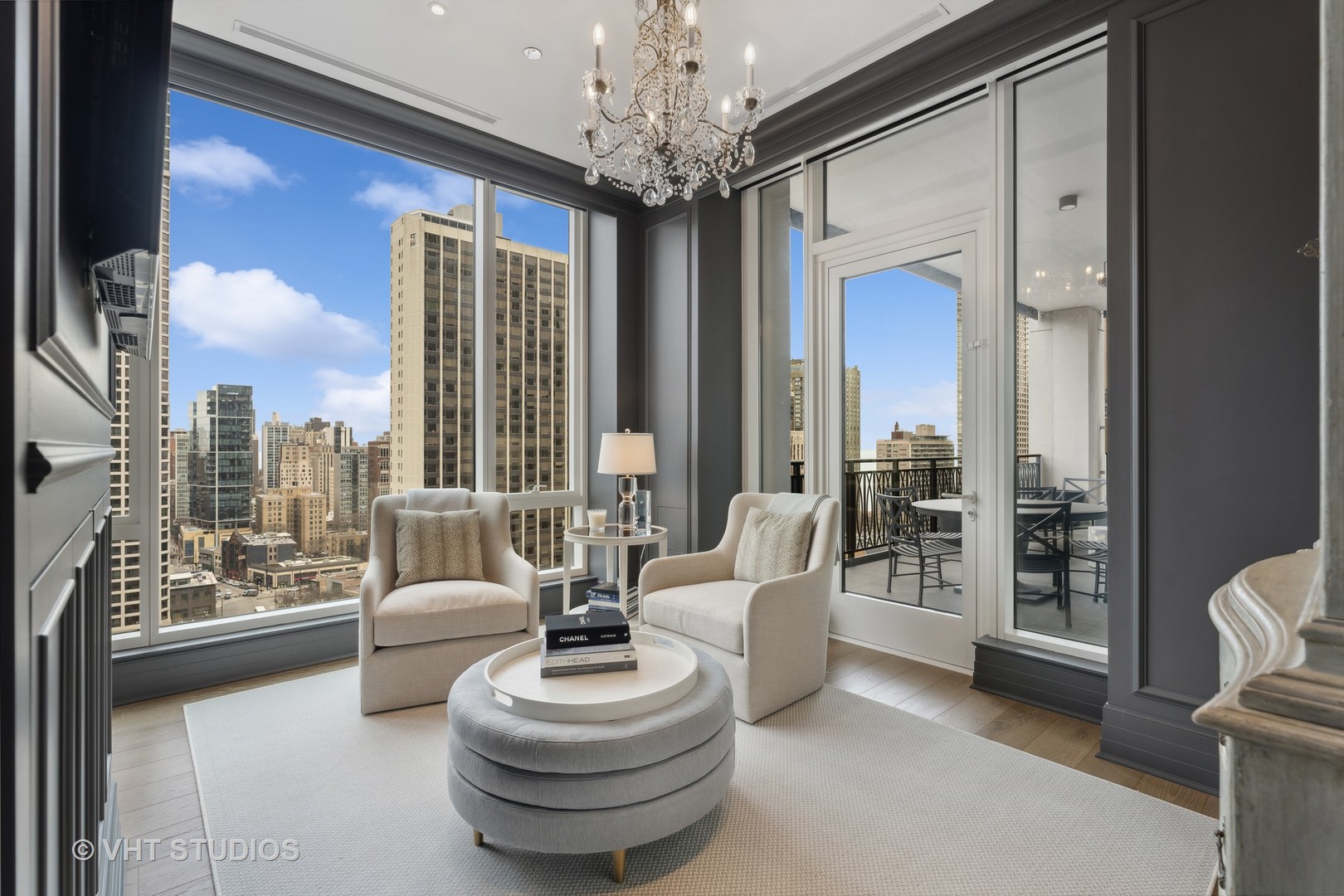 9 West Walton Street, Unit 1901 Chicago, IL 60610 - Photo 30 of 64 a living room with furniture and a large window