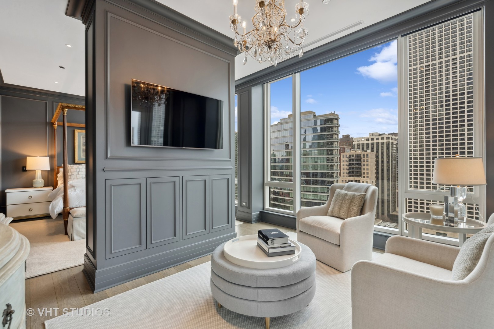 9 West Walton Street, Unit 1901 Chicago, IL 60610 - Photo 31 of 64 a living room with furniture and a large window