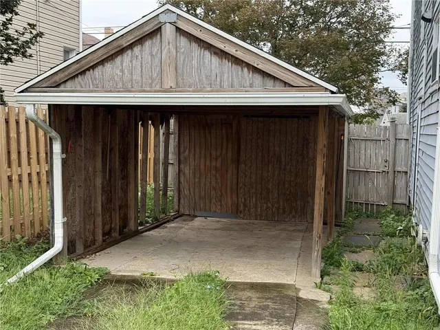 a backyard of a house