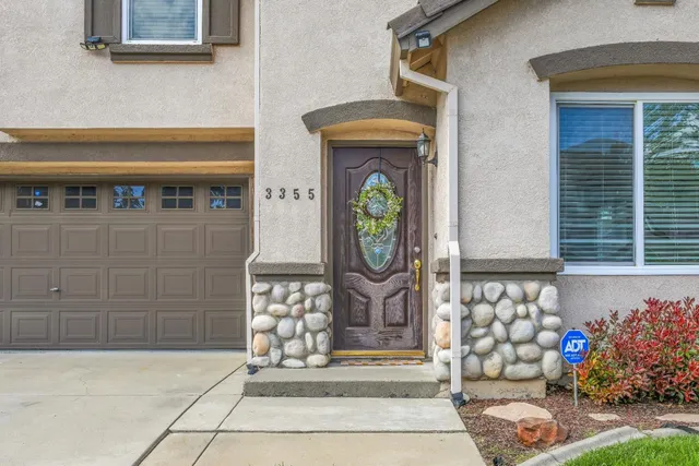 a front view of a house with entryway