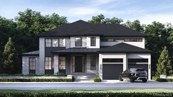 front view of a house with a small yard