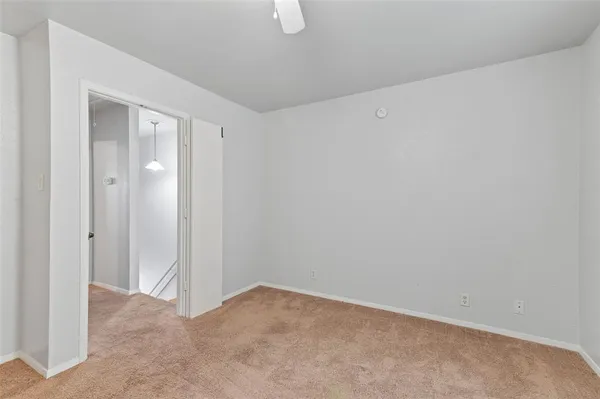 a view of small space with racks on the wall