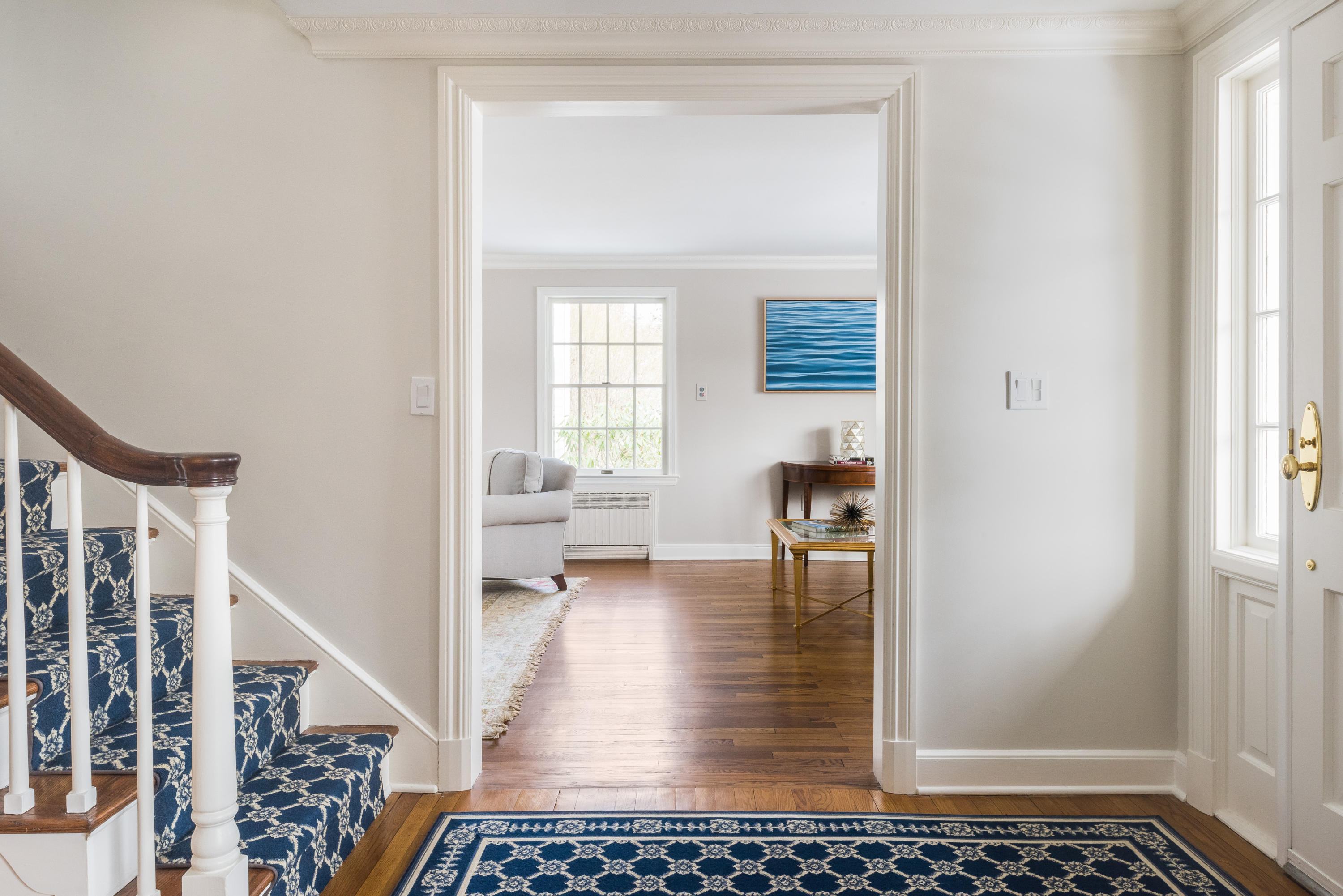 55 Maywood Road Darien, CT 06820 - Photo 2 of 23 a living room with furniture and a rug