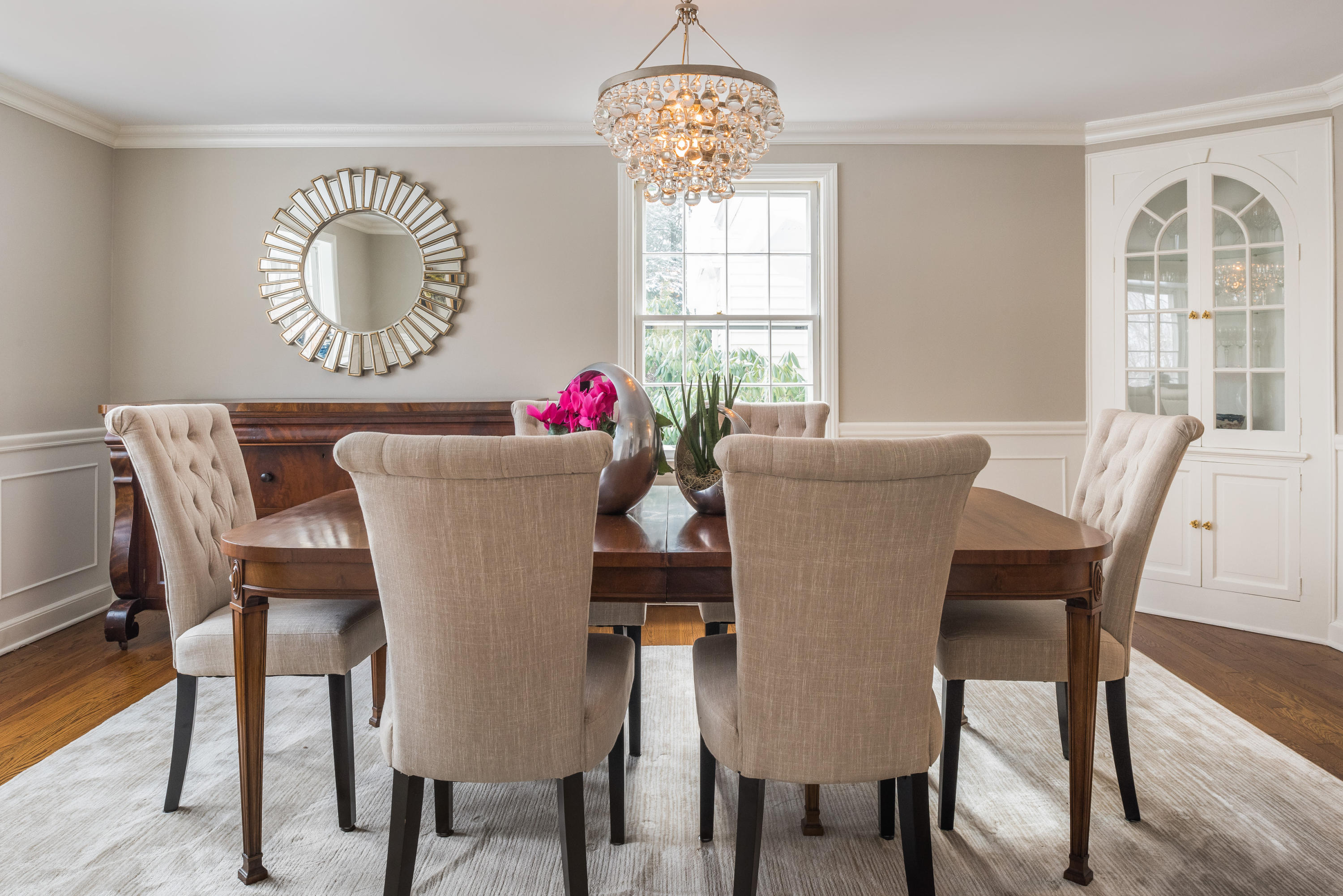 55 Maywood Road Darien, CT 06820 - Photo 8 of 23 a view of a dining room with furniture window and outside view