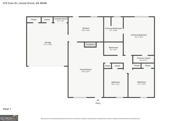 $290,000 | 613 Coan Drive, Locust Grove, GA 30248