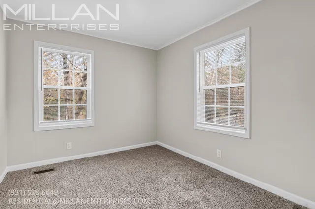 an empty room with a window