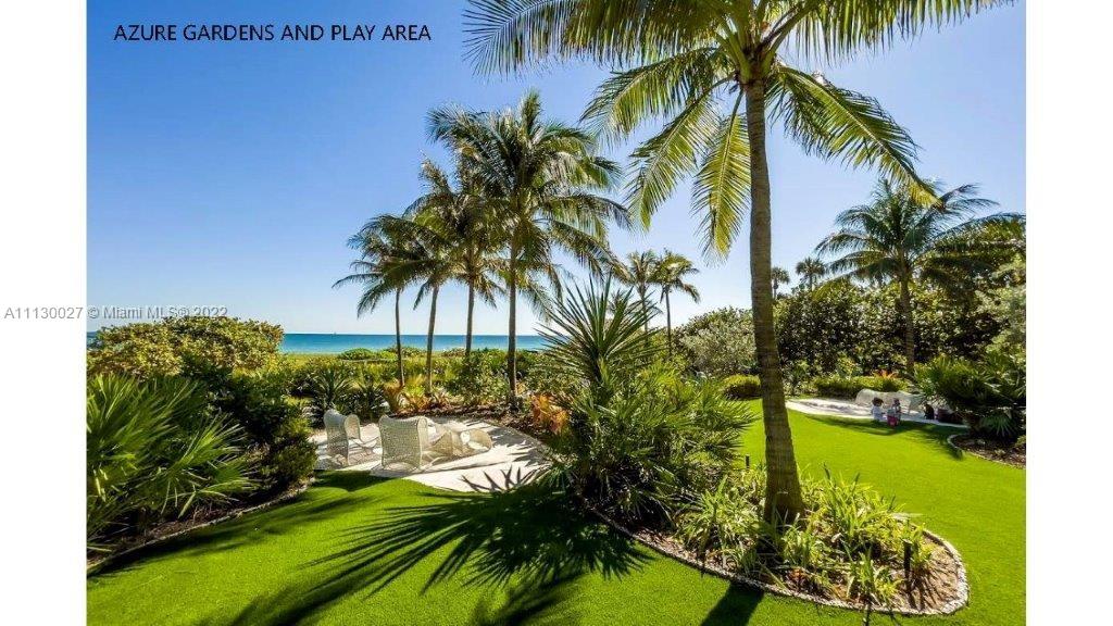 9401 Collins Avenue, Unit 607 Surfside, FL 33154 - Photo 53 of 58 a front view of a garden