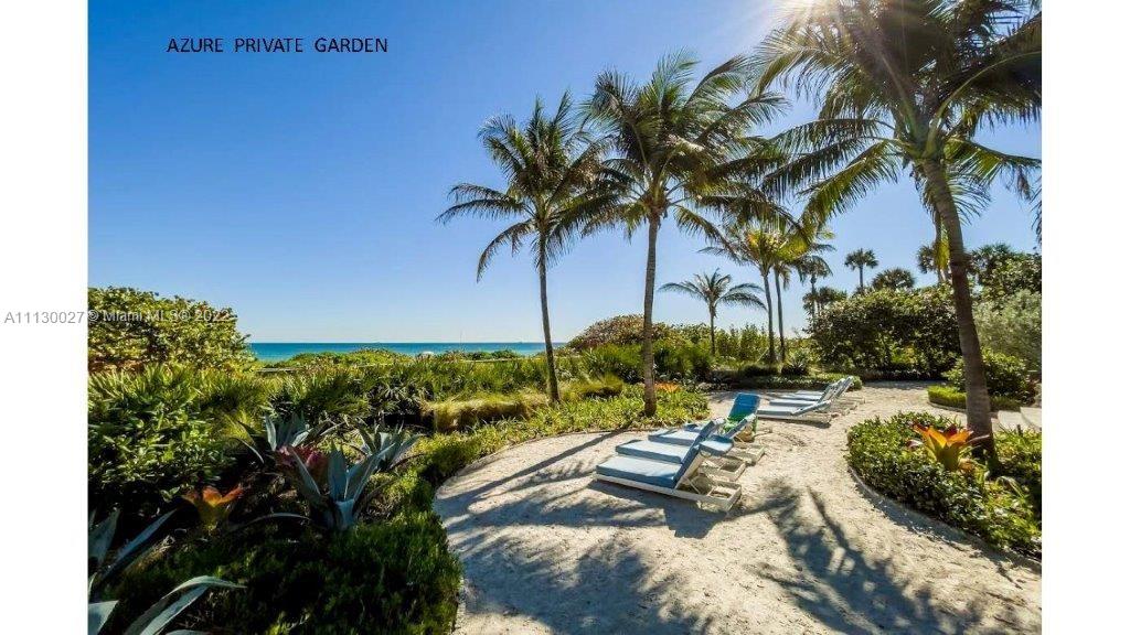 9401 Collins Avenue, Unit 607 Surfside, FL 33154 - Photo 55 of 58 a view of swimming pool with a garden